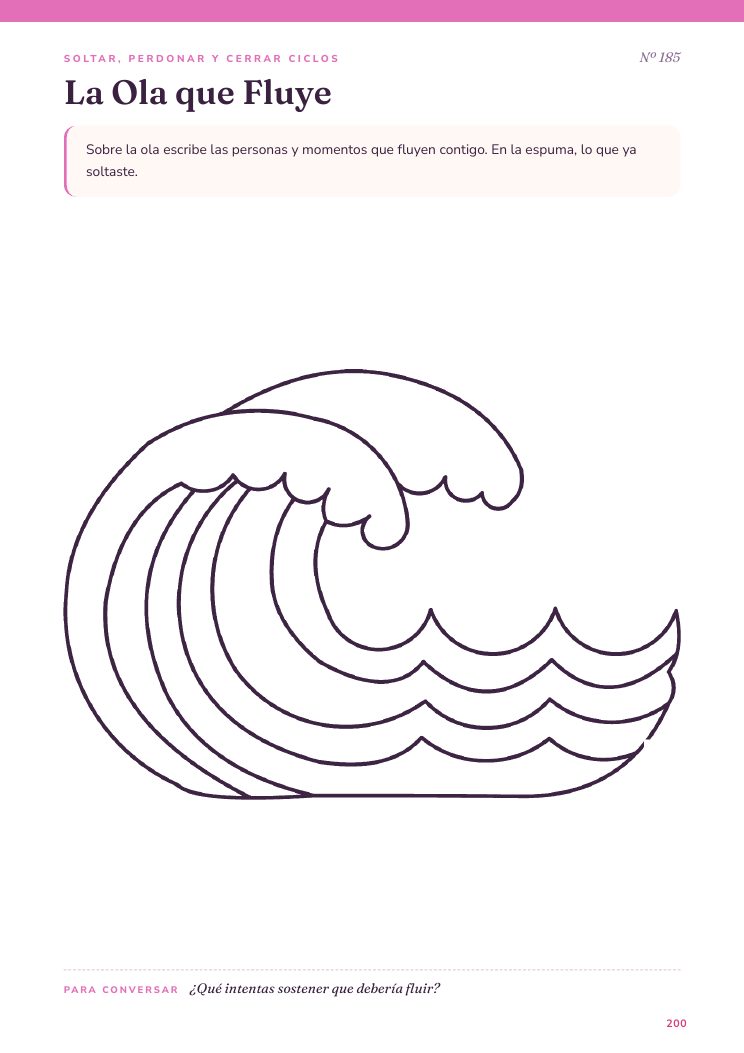 Página real del cuaderno: La Ola que Fluye