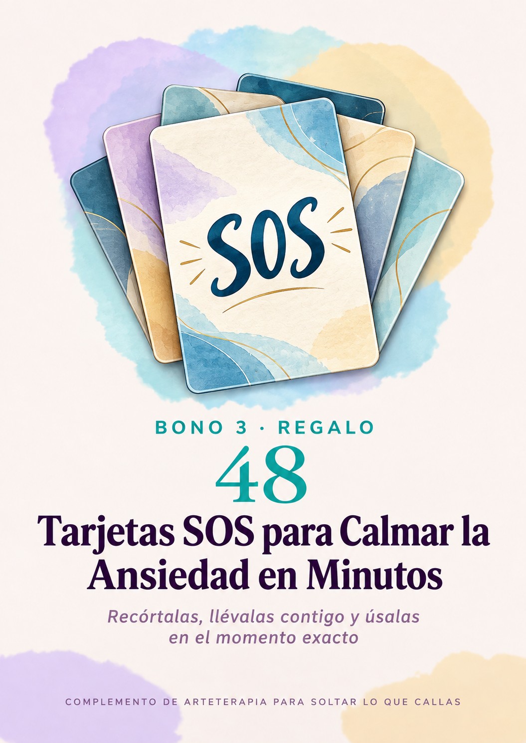 Portada original del bono 3: 48 Tarjetas SOS para Calmar la Ansiedad en Minutos